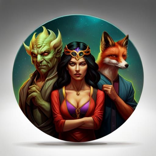 Medusa, Demon, and Fox-Girl at Comic-Con in Hyperrealism