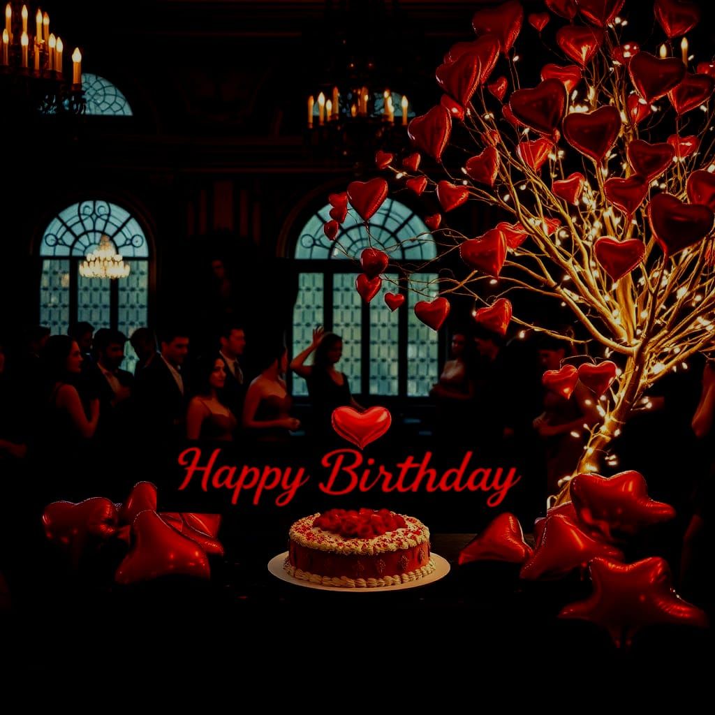 Gothic Valentine's Birthday Ballroom Celebration