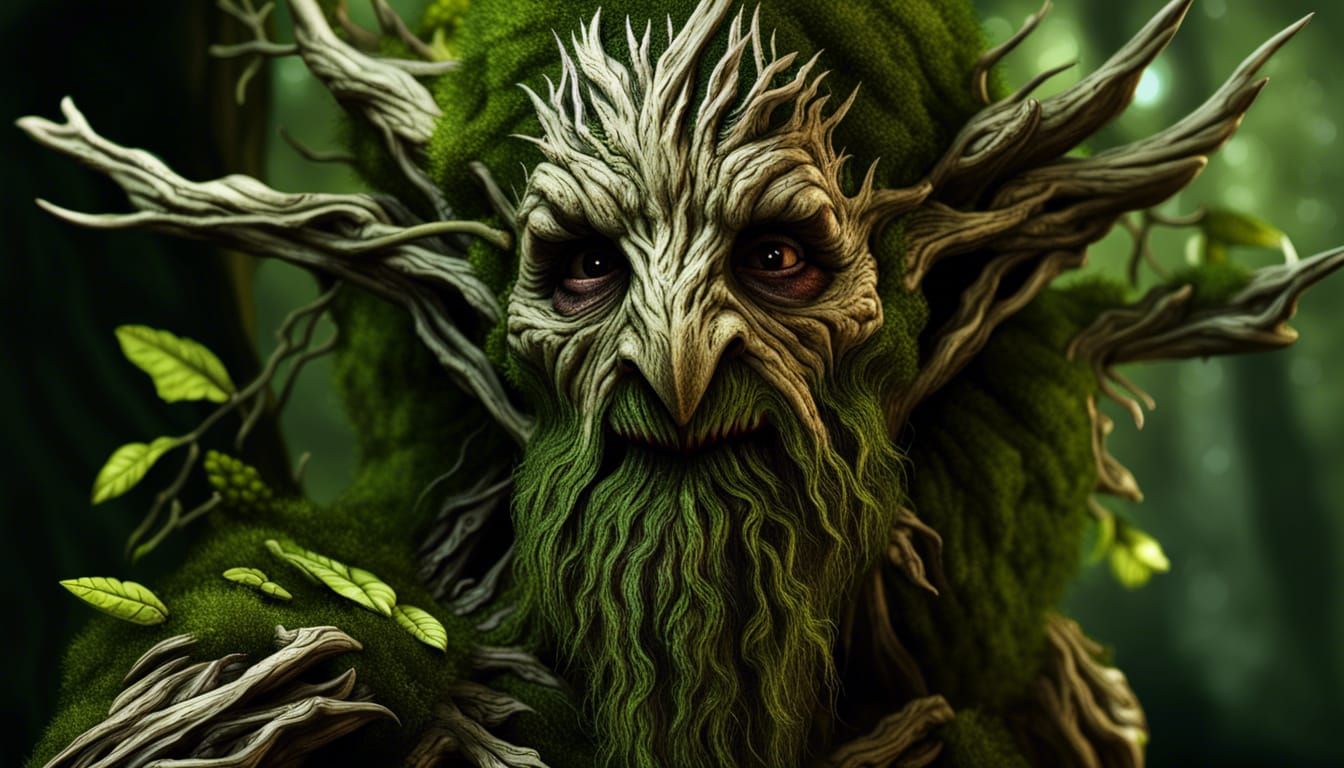 Realistic Treebeard in Fantasy Horror Style