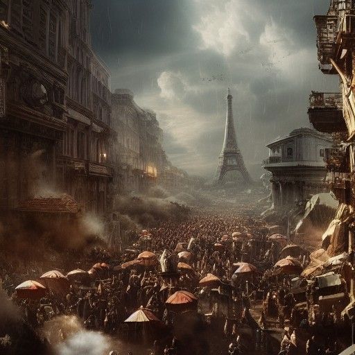 Epic Cinematic Digital Matte Painting of Revolution