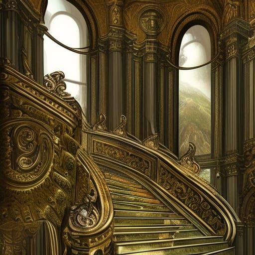 Jade Staircase in Epic Digital Matte Painting