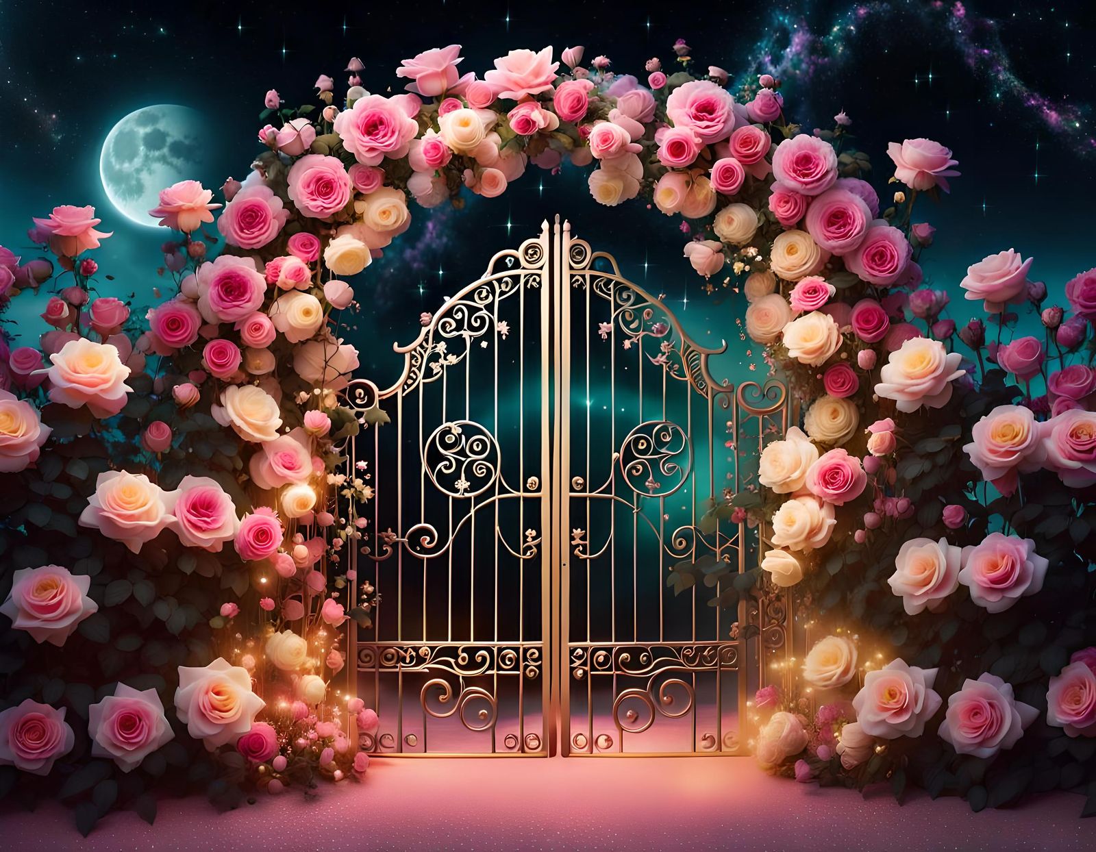 Rose Gate Between Dream Realm and Dark Void