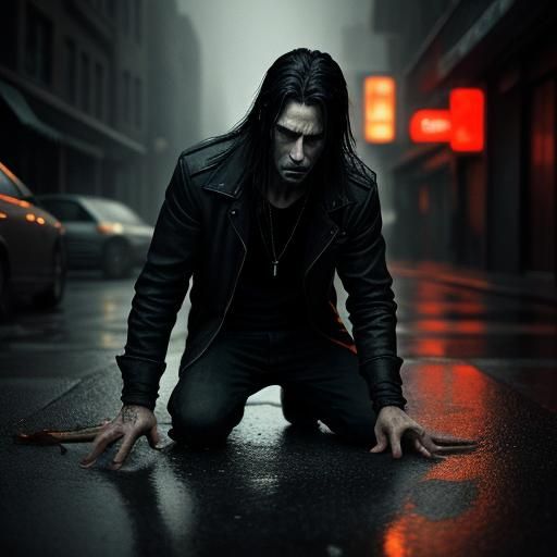 Gritty Street Scene: Boy Eating a Rat