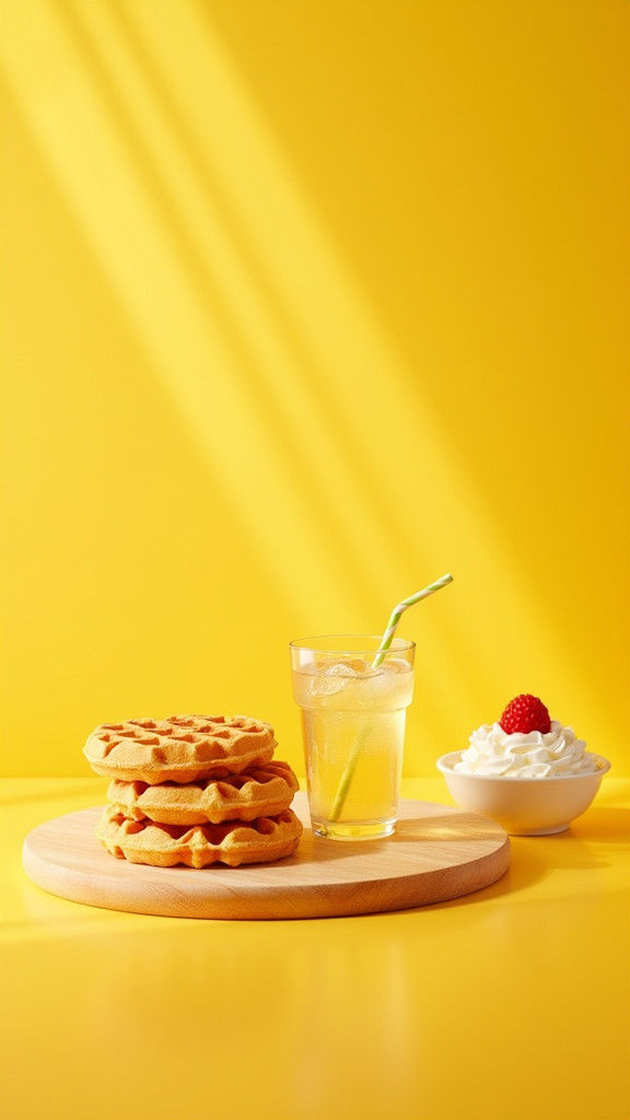 Sweet Waffles Ad on Smartphone Screen