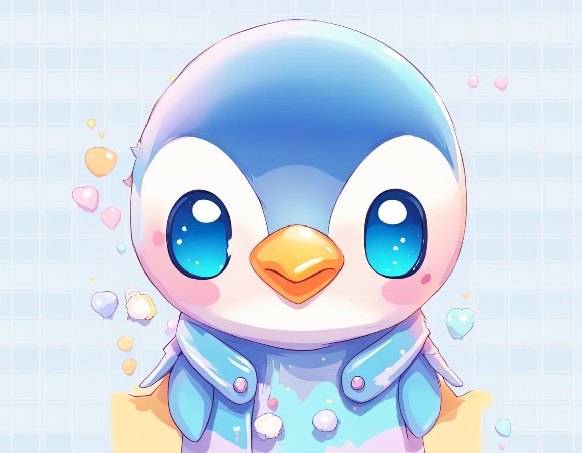 Pastel Chibi Penguin: A Cute AI Creation