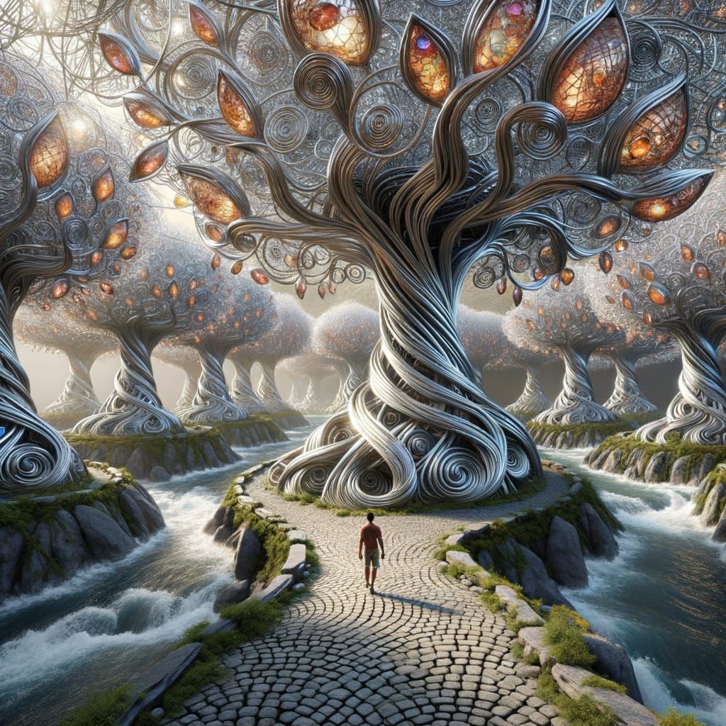 A Surreal Wiry Forest