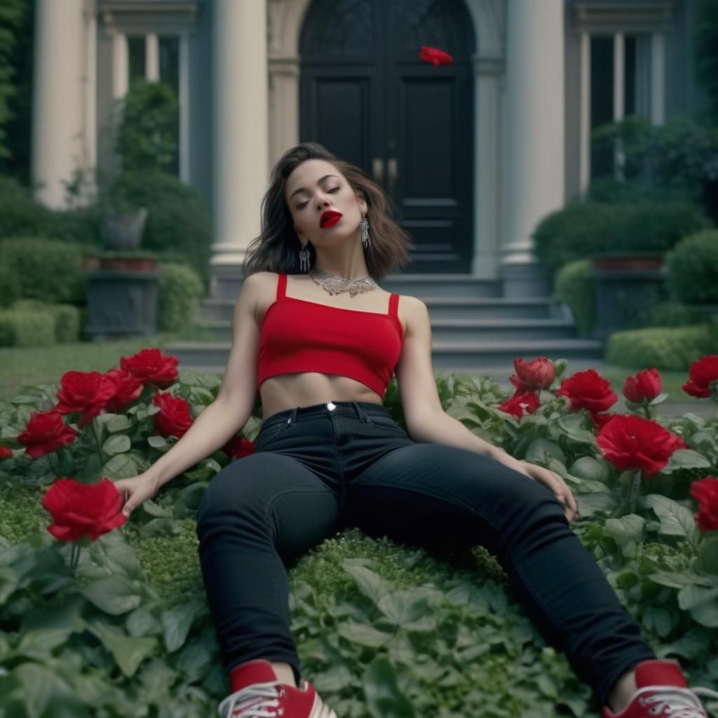 Cinematic Portrait in a New York Garden