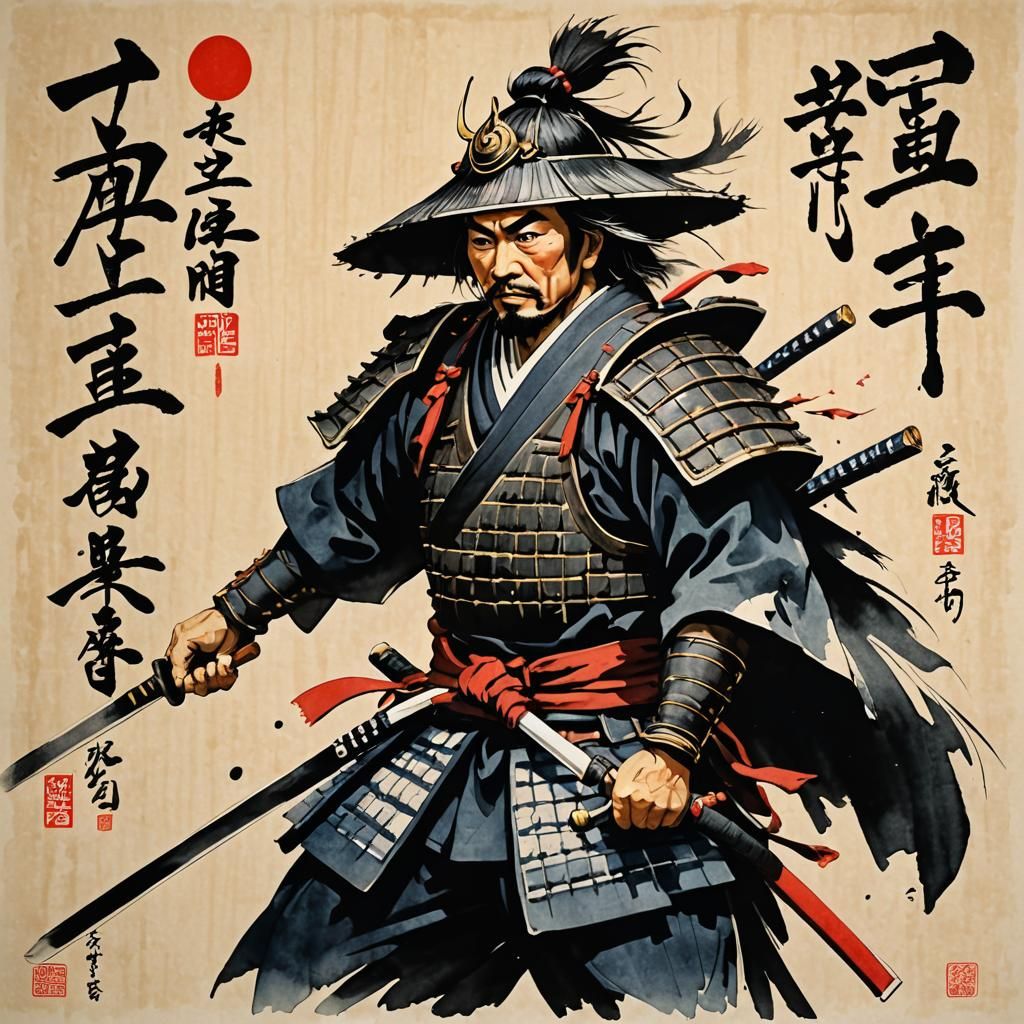 Japanese Warrior Samurai "Miyamoto Musashi"