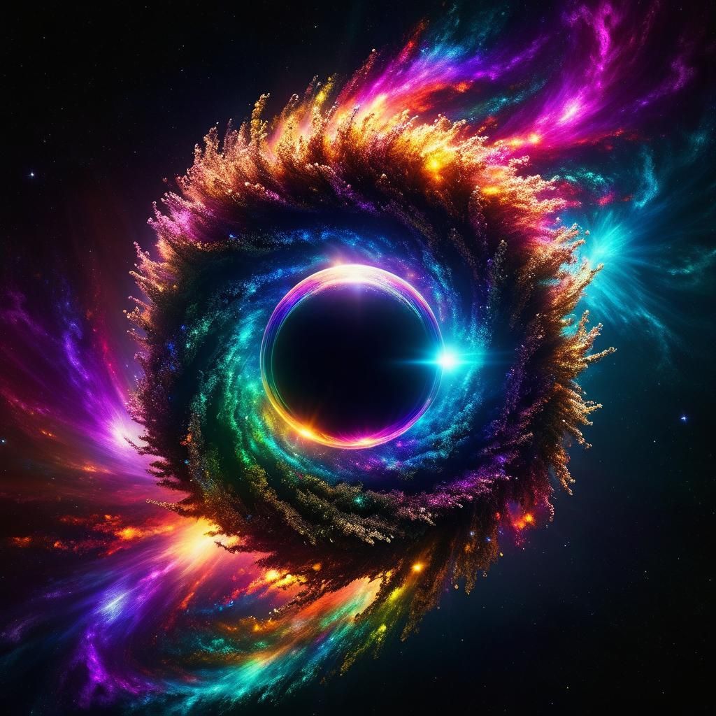 Alien with Supernova Beard in Galactic Style