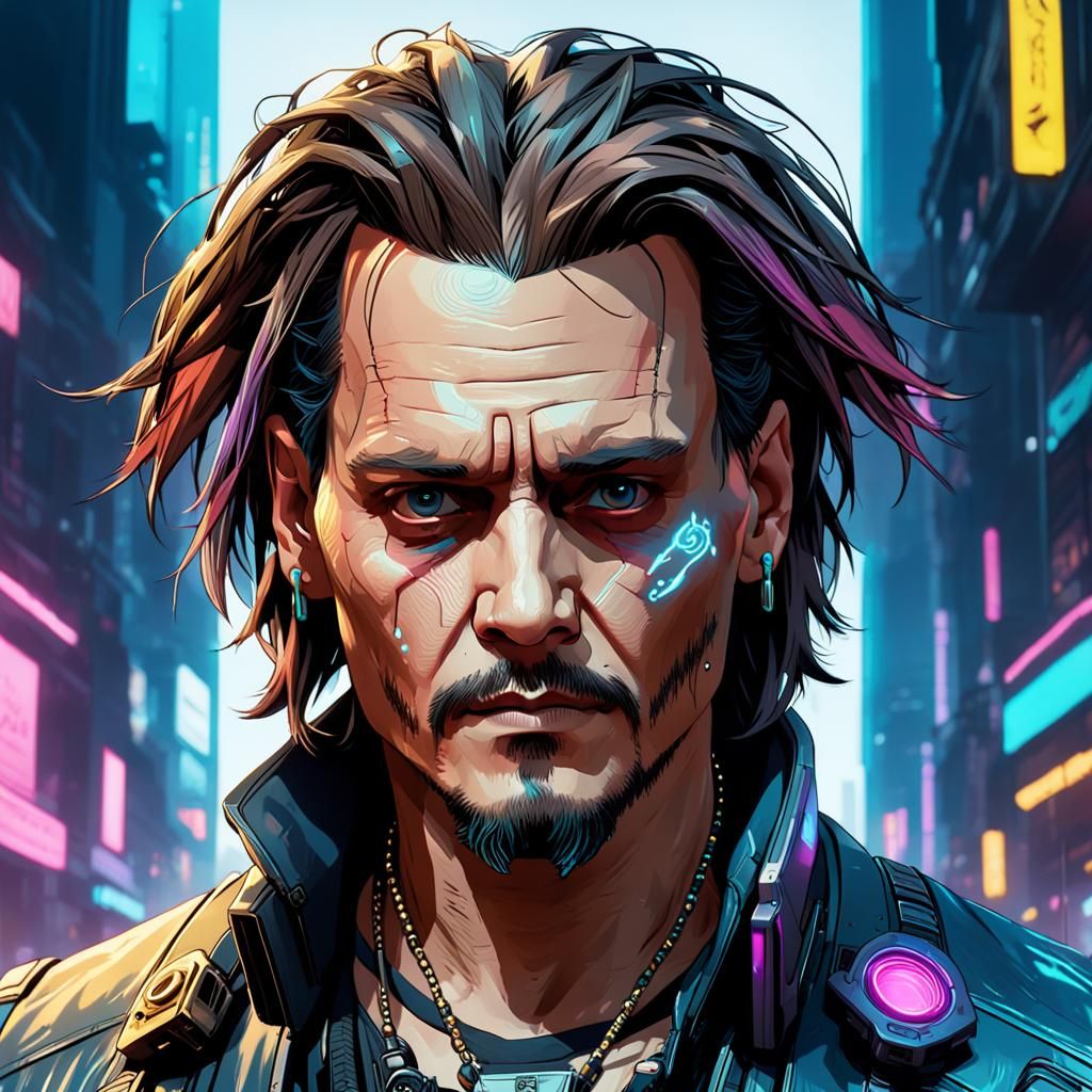 Cyberpunk Portrait with Dynamic Lighting