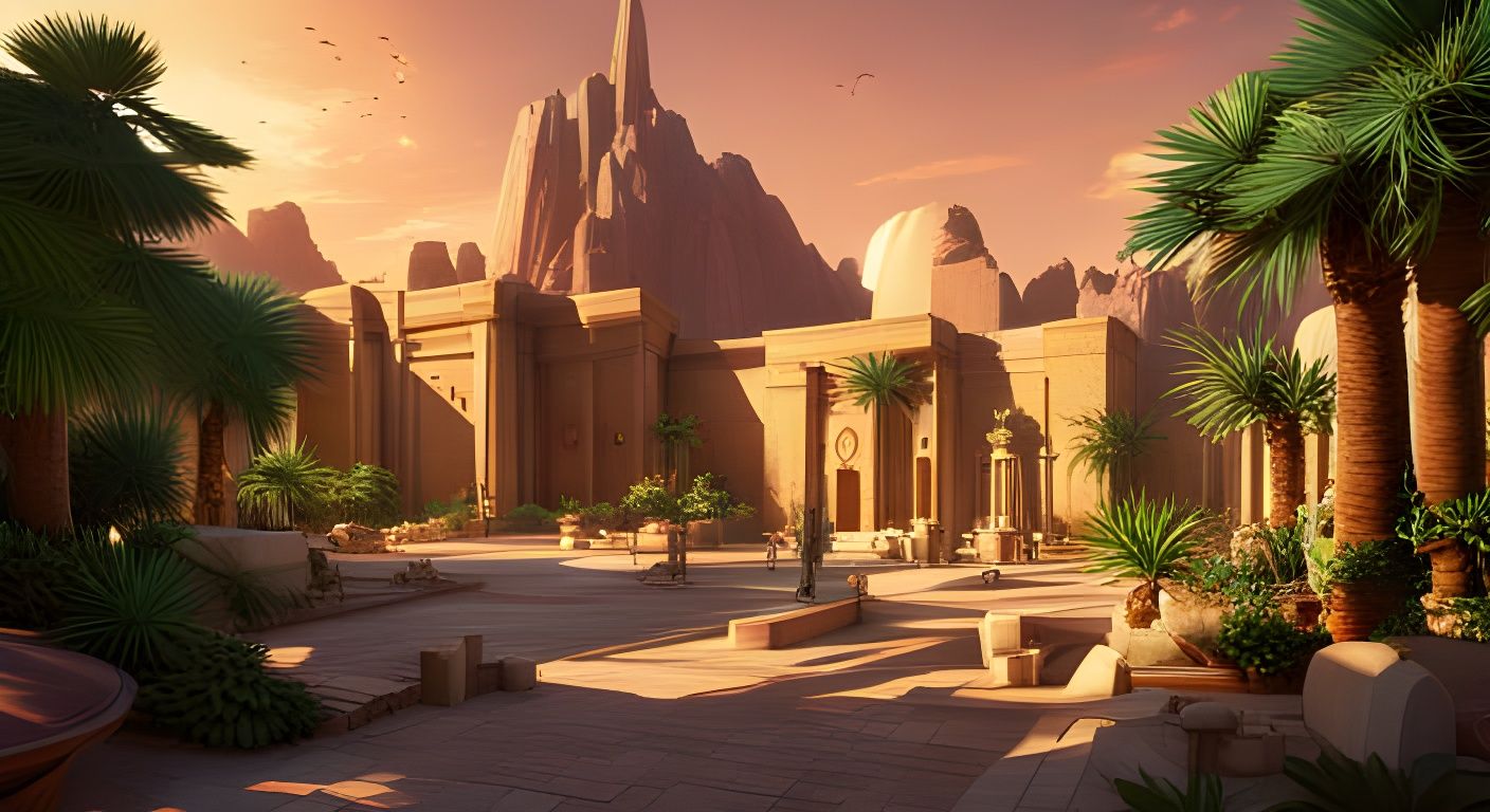 Brazilian Ancient Egypt in Ghibli Animation Style