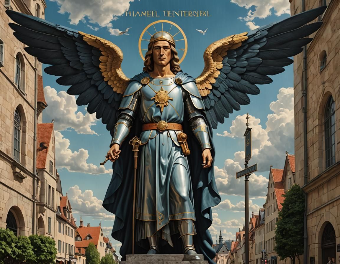 Saint Michael Archangel in Surreal Fantastic Realism