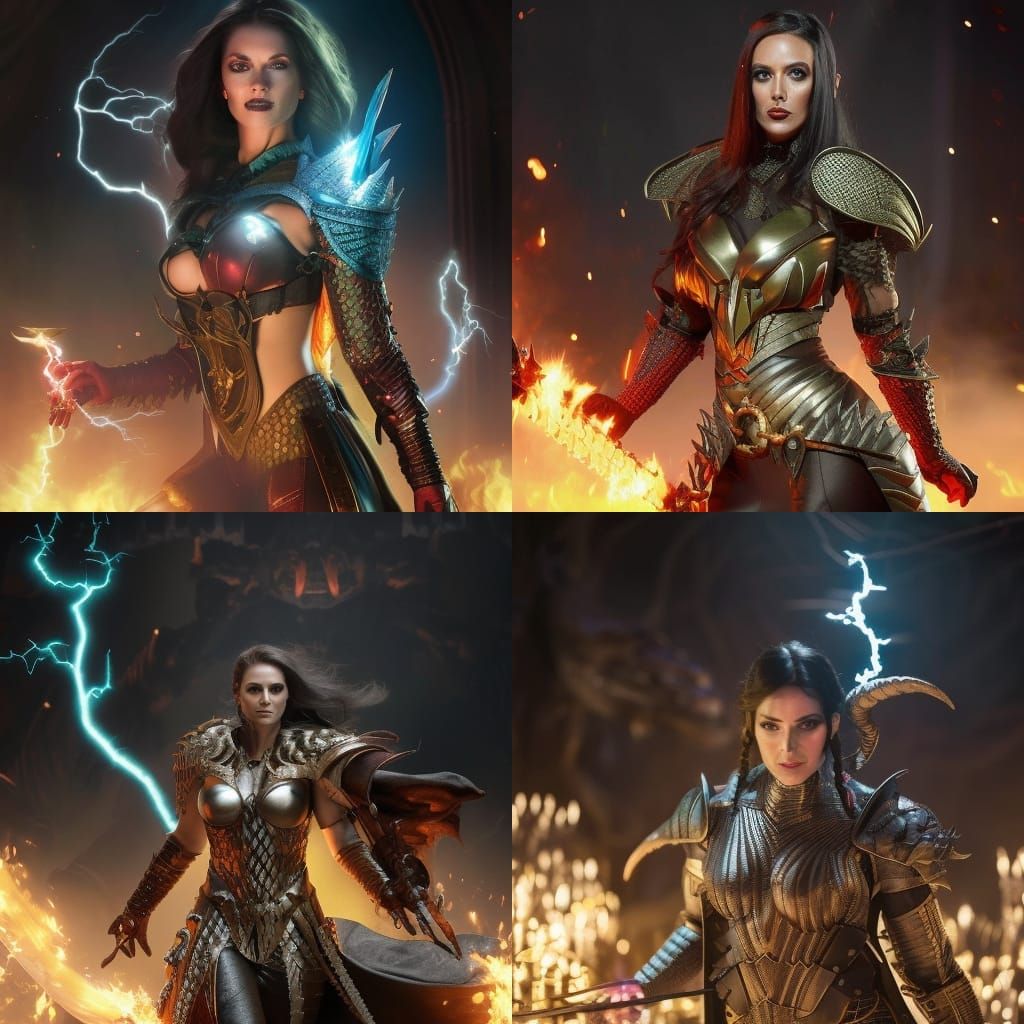 Fearsome Four-Armed Woman of Lightning and Fire
