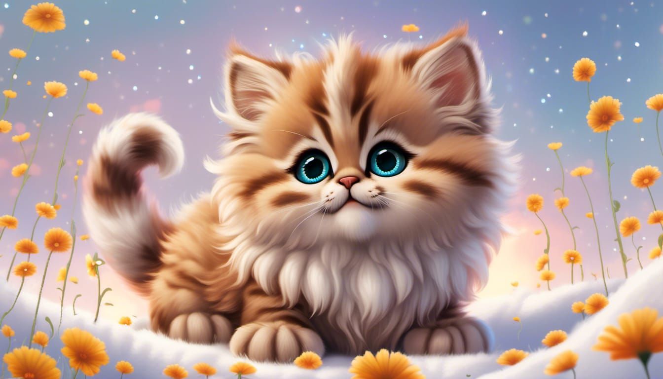 Fluffy Kitten Radiates Pure Charm and Cuteness