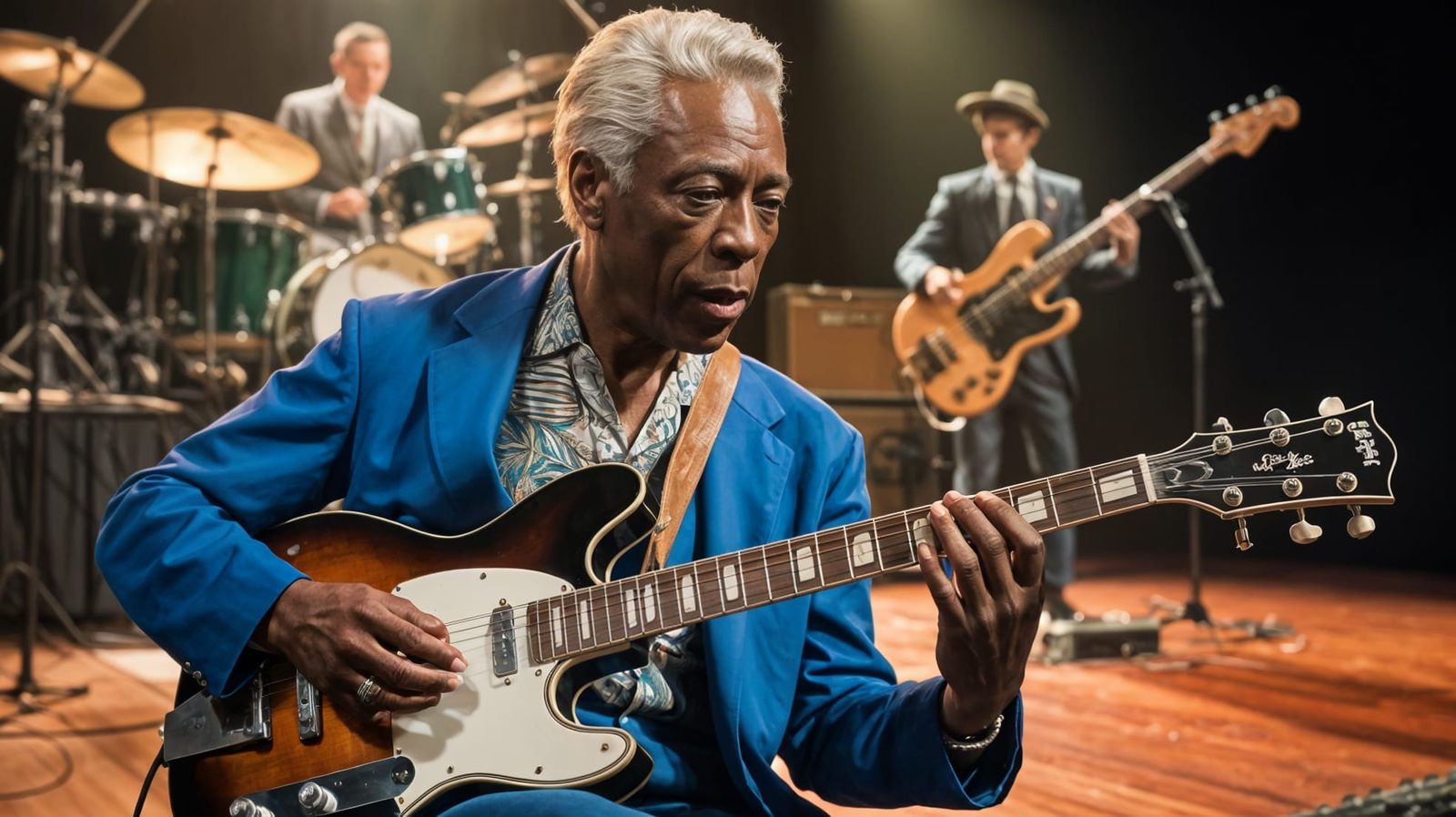 Blues Guitarist Buddy Guy Plays Guild Starfire IV