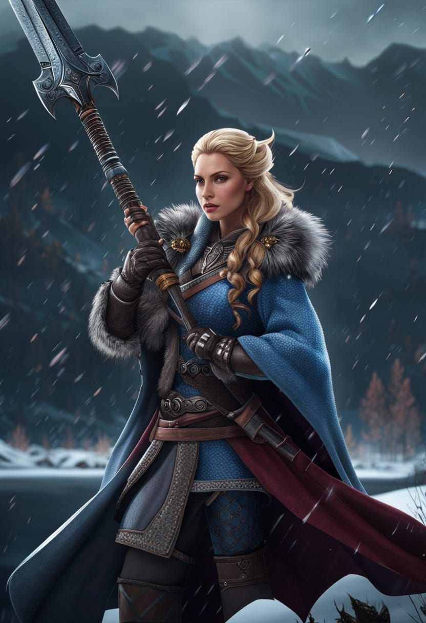 Winter - portrait Viking Woman