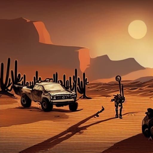 Mad Max Furries: Road Warriors in a Desert Wasteland