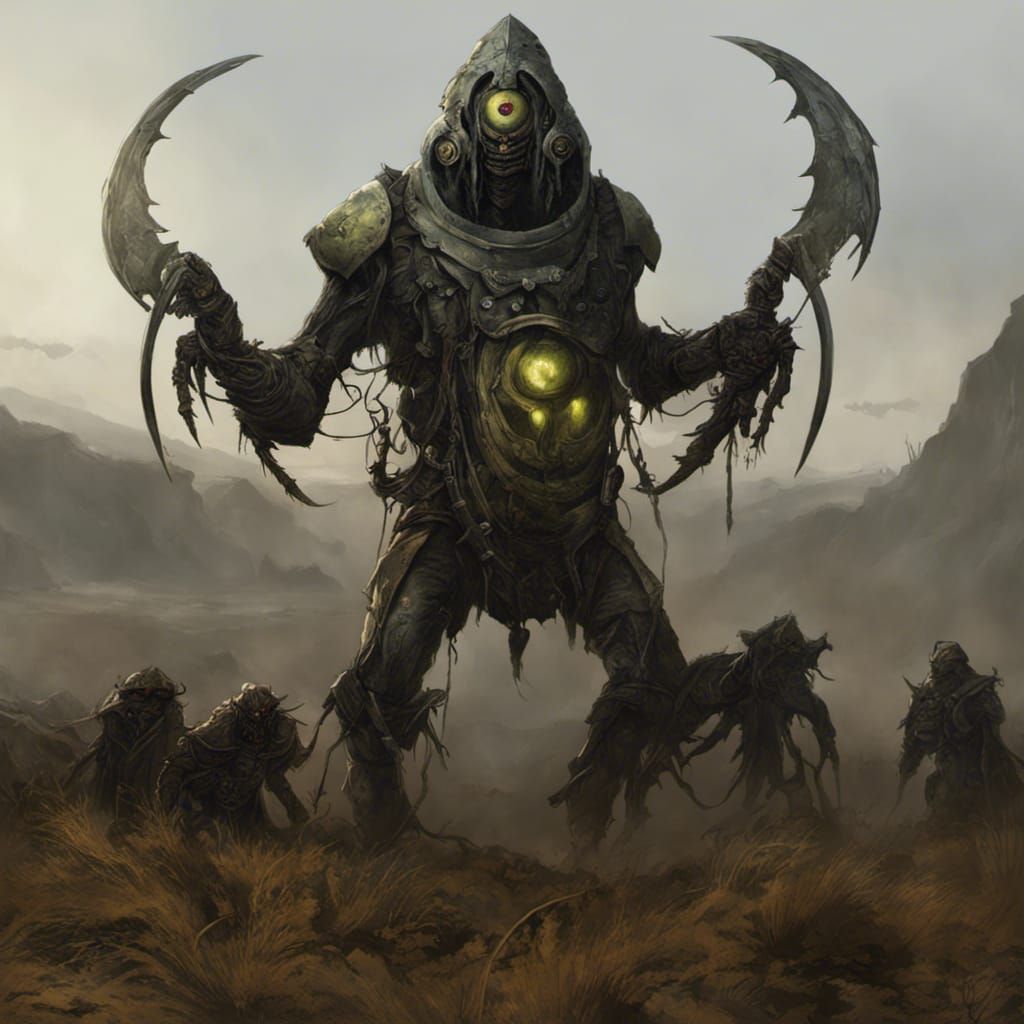 Wasteland Mutant Insectoid: Post-Apocalyptic Horror Art