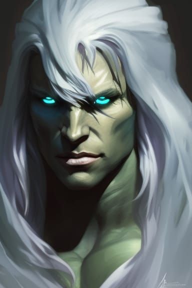 Drizzt Do'Urden Portrait in Detailed Concept Art