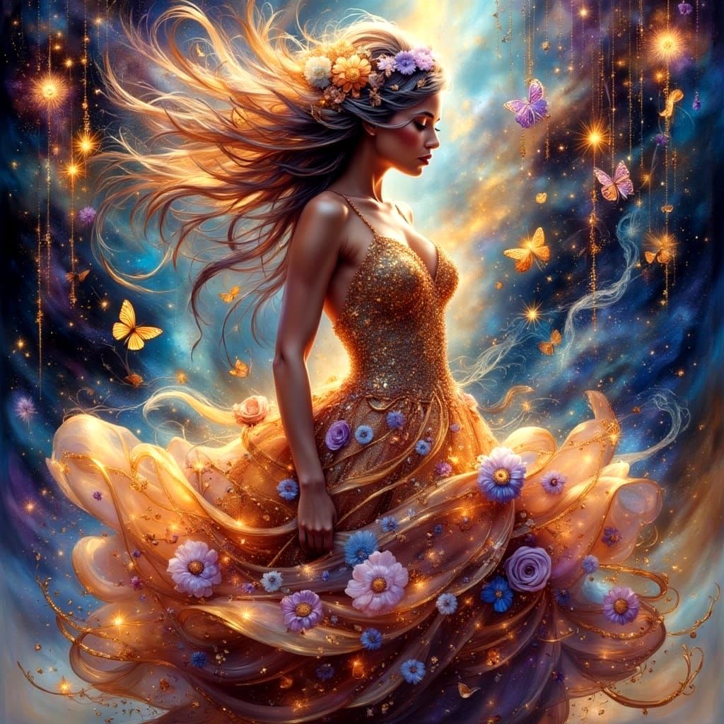 Joyful Dancer in Mimosa Style