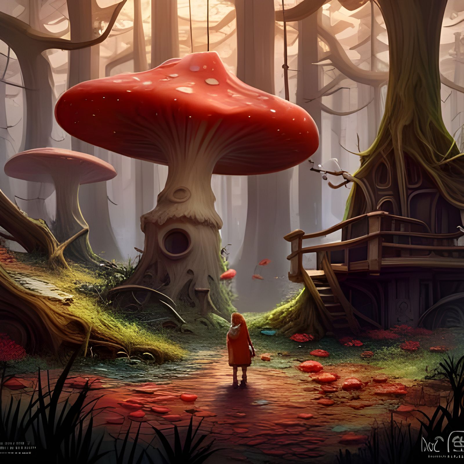 Whimsical Mushroom House