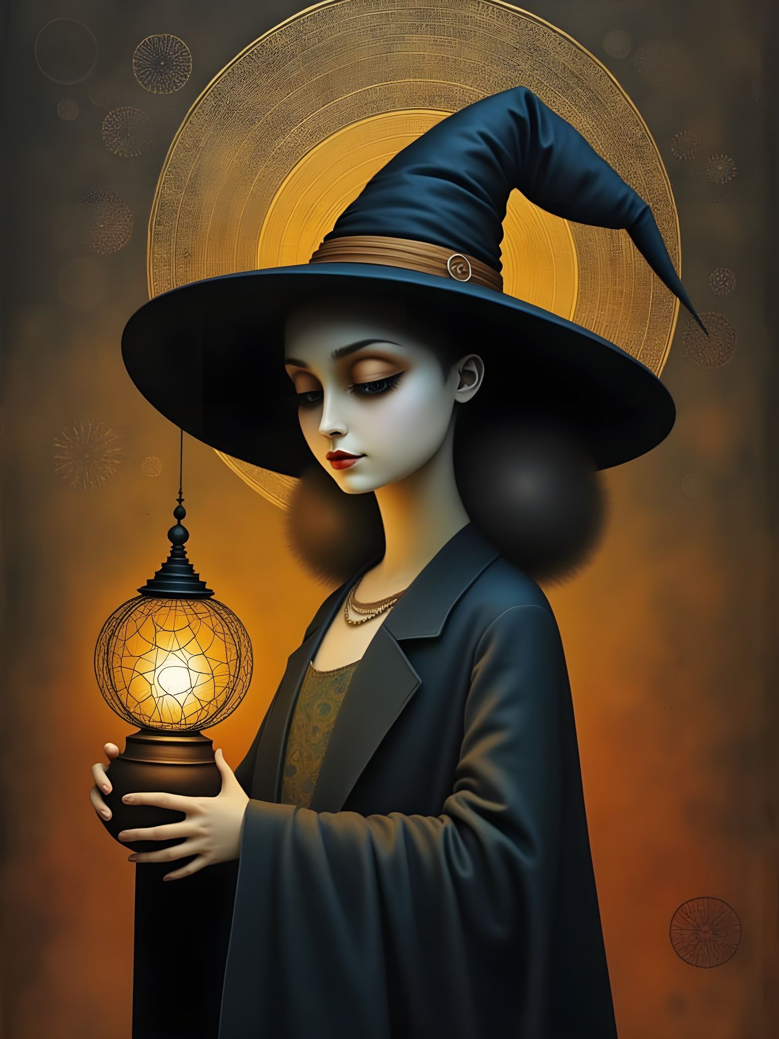 Witch Shattering Light in Dramatic Style