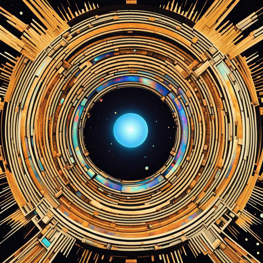 Celestial Cat Eyes: A Pop Art Cosmos