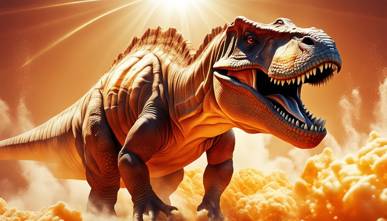 Healthy Dinosaur Sports with Vintage Video Effect