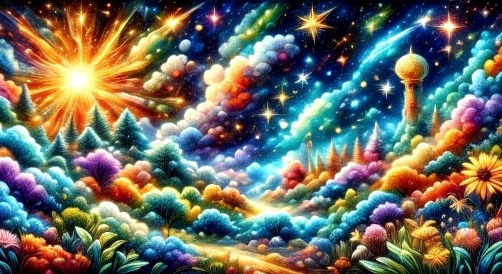 Scintillating Pointillism with Mosaic and Chalk Details