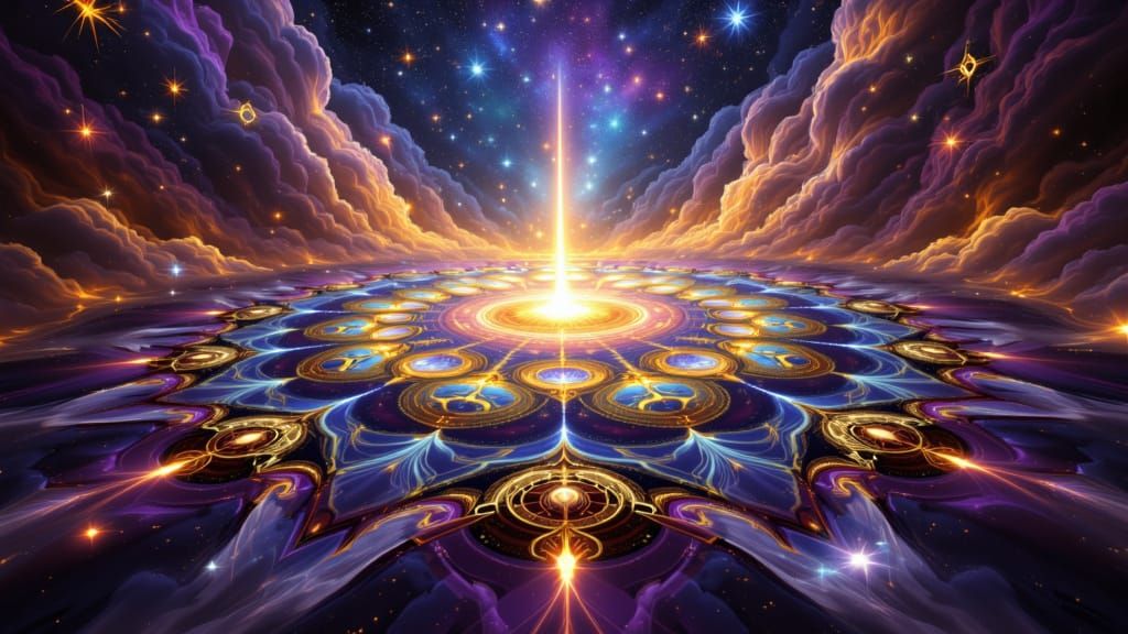 Psychedelic God of Energy Unleashes Fractal Explosion