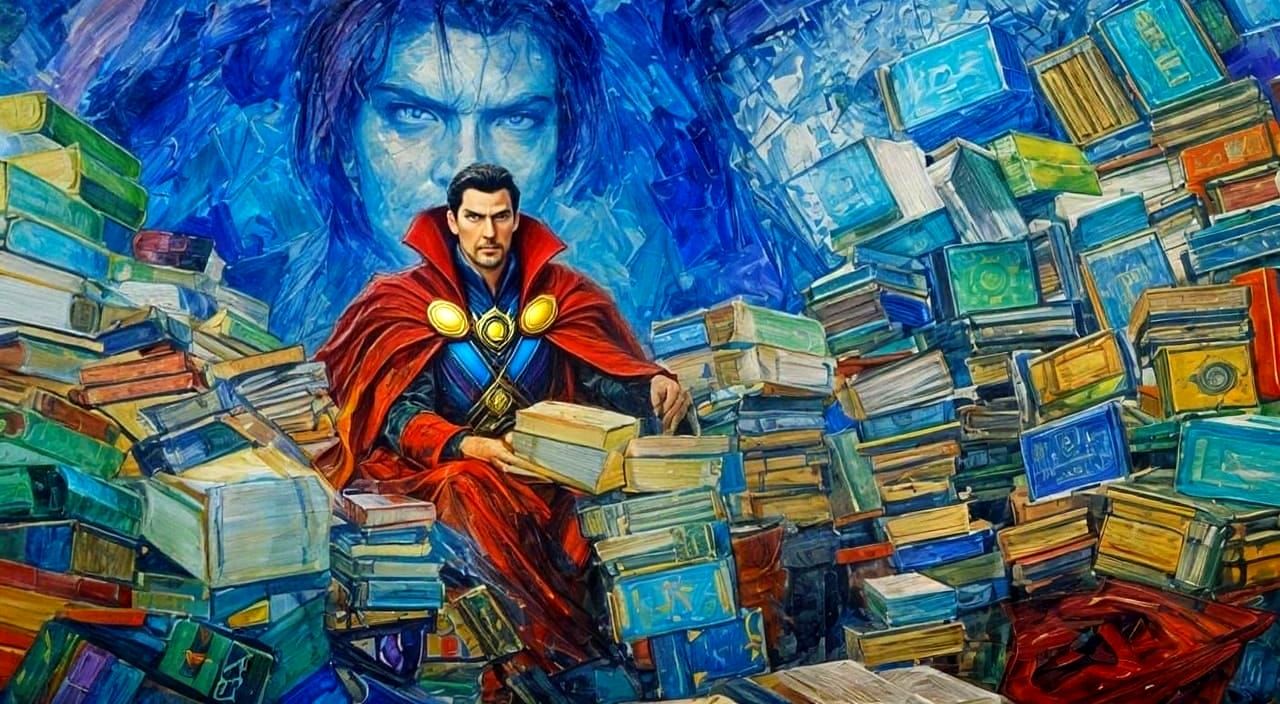 Dr. Strange in Cubes of Books