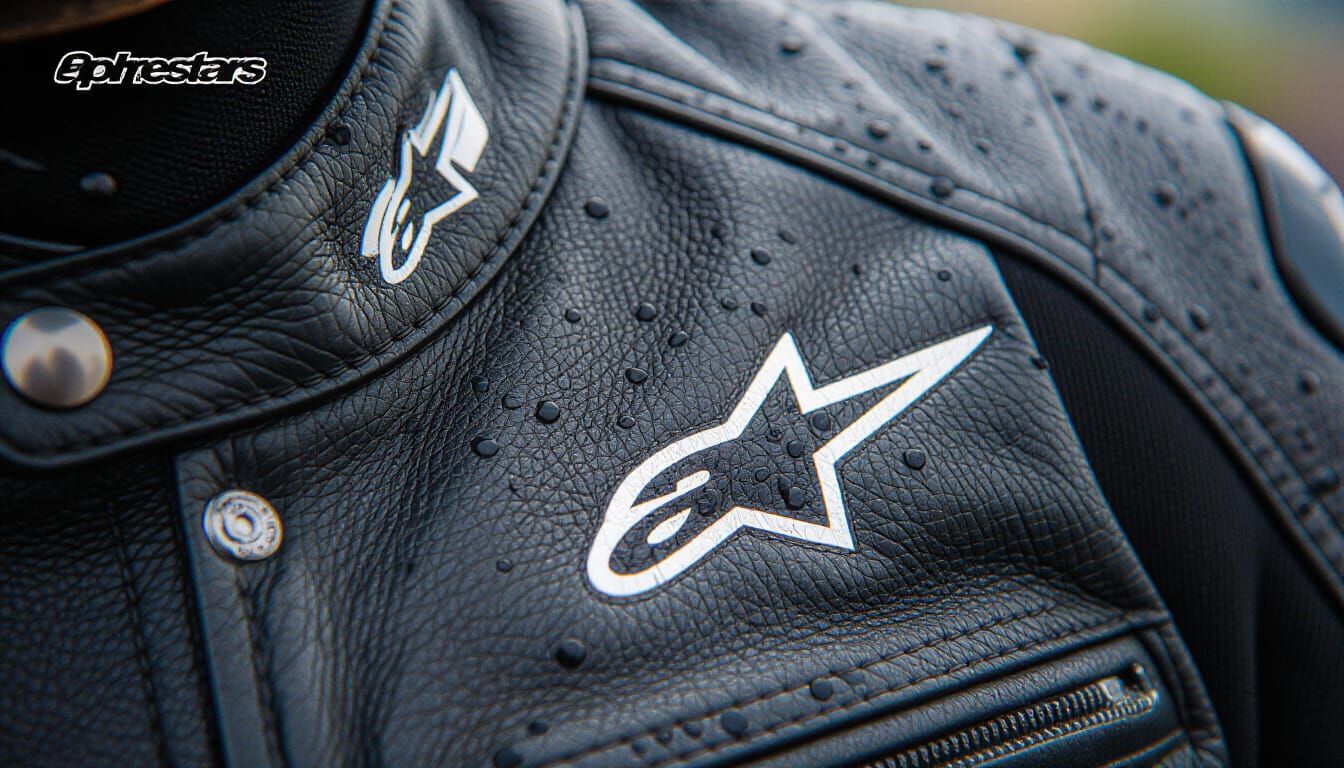 Alpinestars Leather Jacket Collar Close-Up