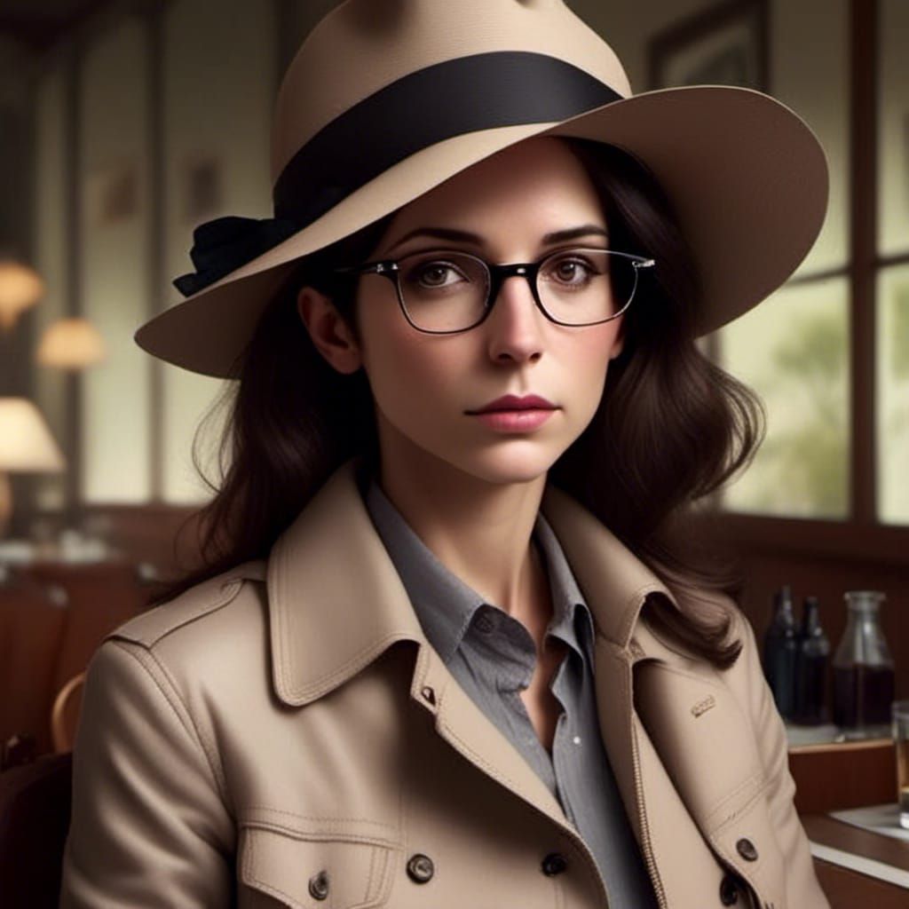 Intense Portrait of a Private Investigator in Fedora