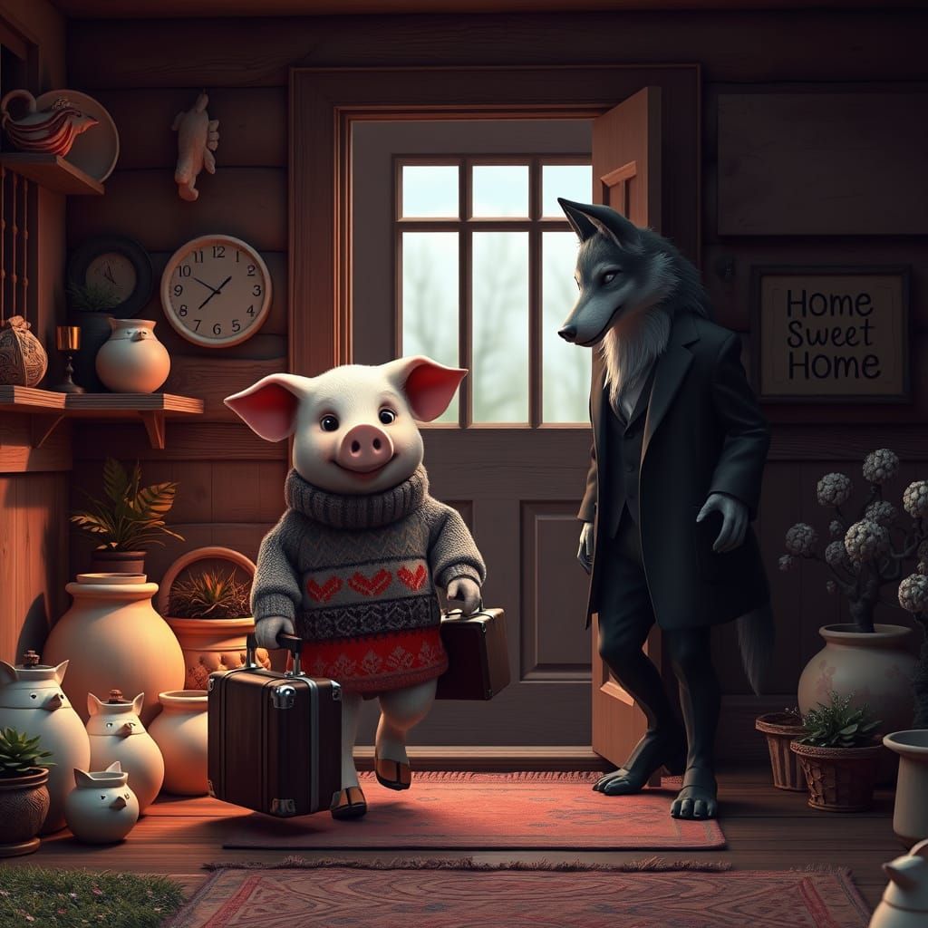 The pig moves out, the wolf moves in