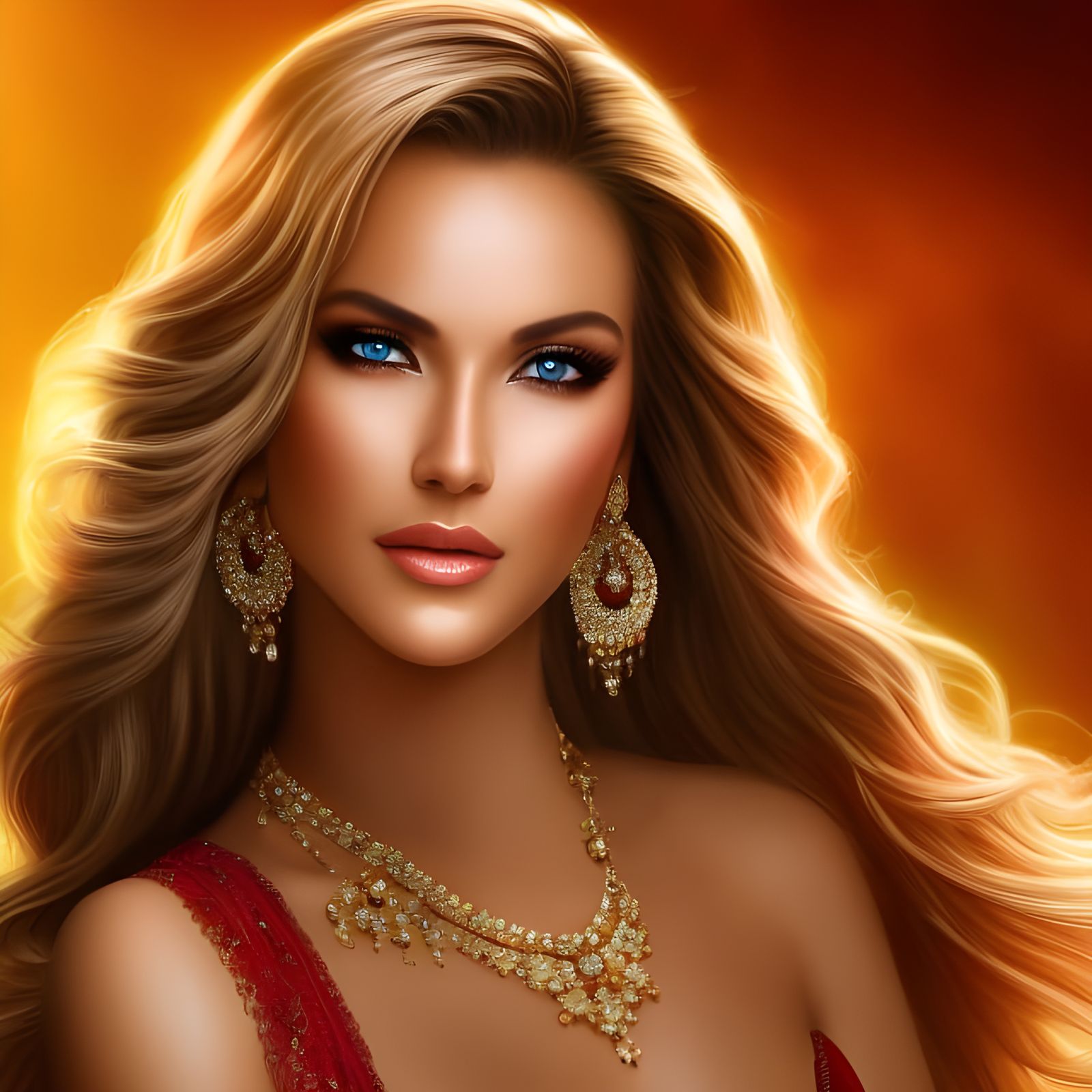 Smiling Blonde Woman Portrait in Natural Lighting