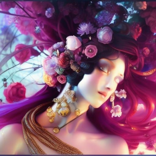 Summer Goddess in Streetwear, Digital Illustration