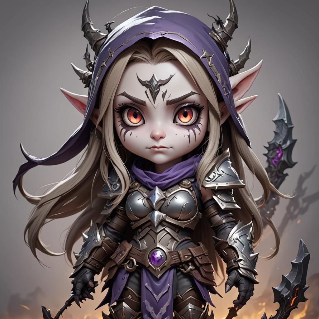 Chibi Sylvanas, forsaken, world of warcraft