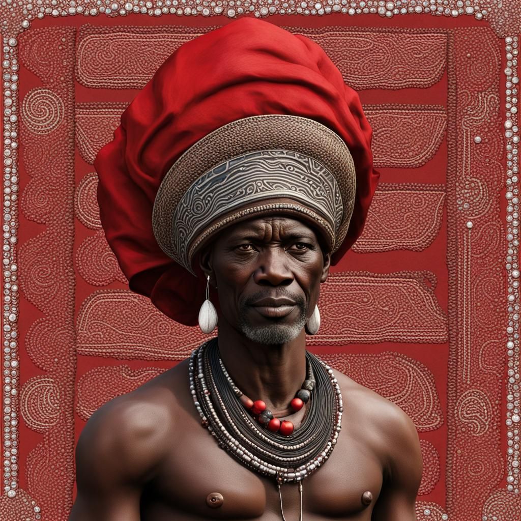 Exu: African Deity at Crossroads, in Gouache Style