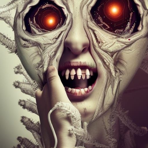 Alien Consumes Elements in Hyperrealistic Desert Photo