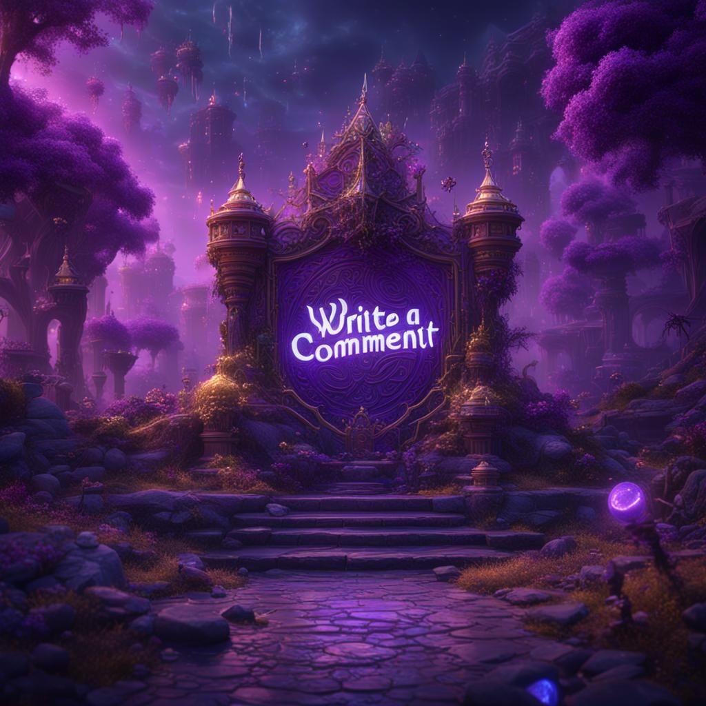 Magical Sign Asks for Comments in Fantasy Art