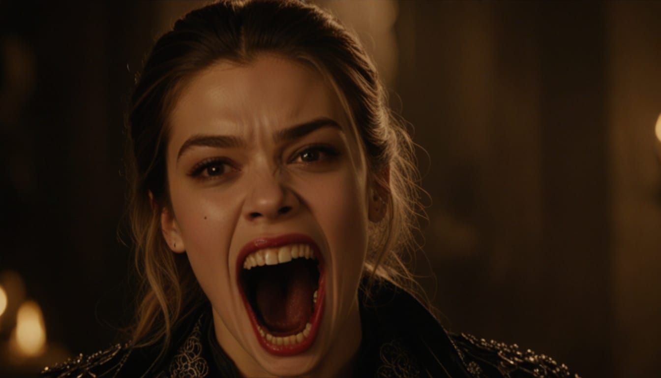 Nicola Peltz as a Fierce Vampire in Gothic Horror Style