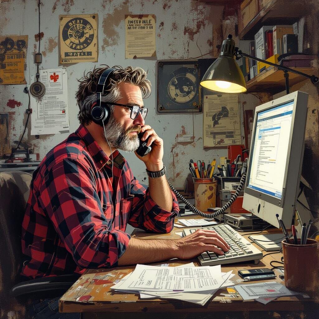 Retro Automotive Advisor in Rockwell Style