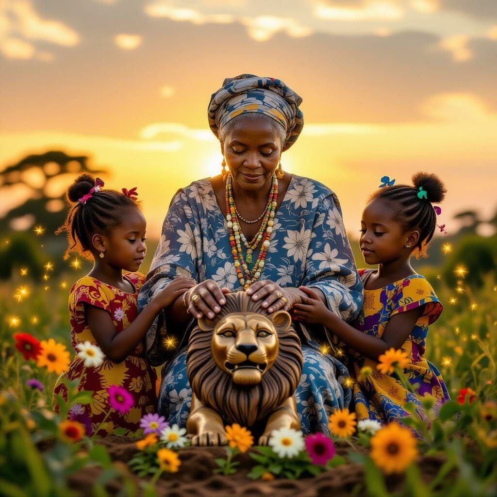 Ọlioma at Mama Jinja's Grave in Poetic Realism