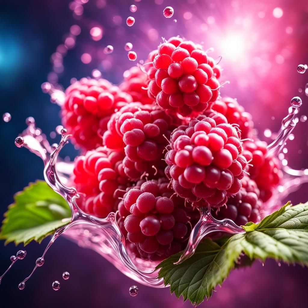 Magical Flying Raspberries in a Fantasy Setting