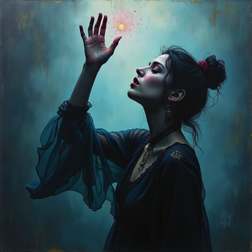 Underworld Queen Collecting Magic: Surreal Dark Fantasy Port...