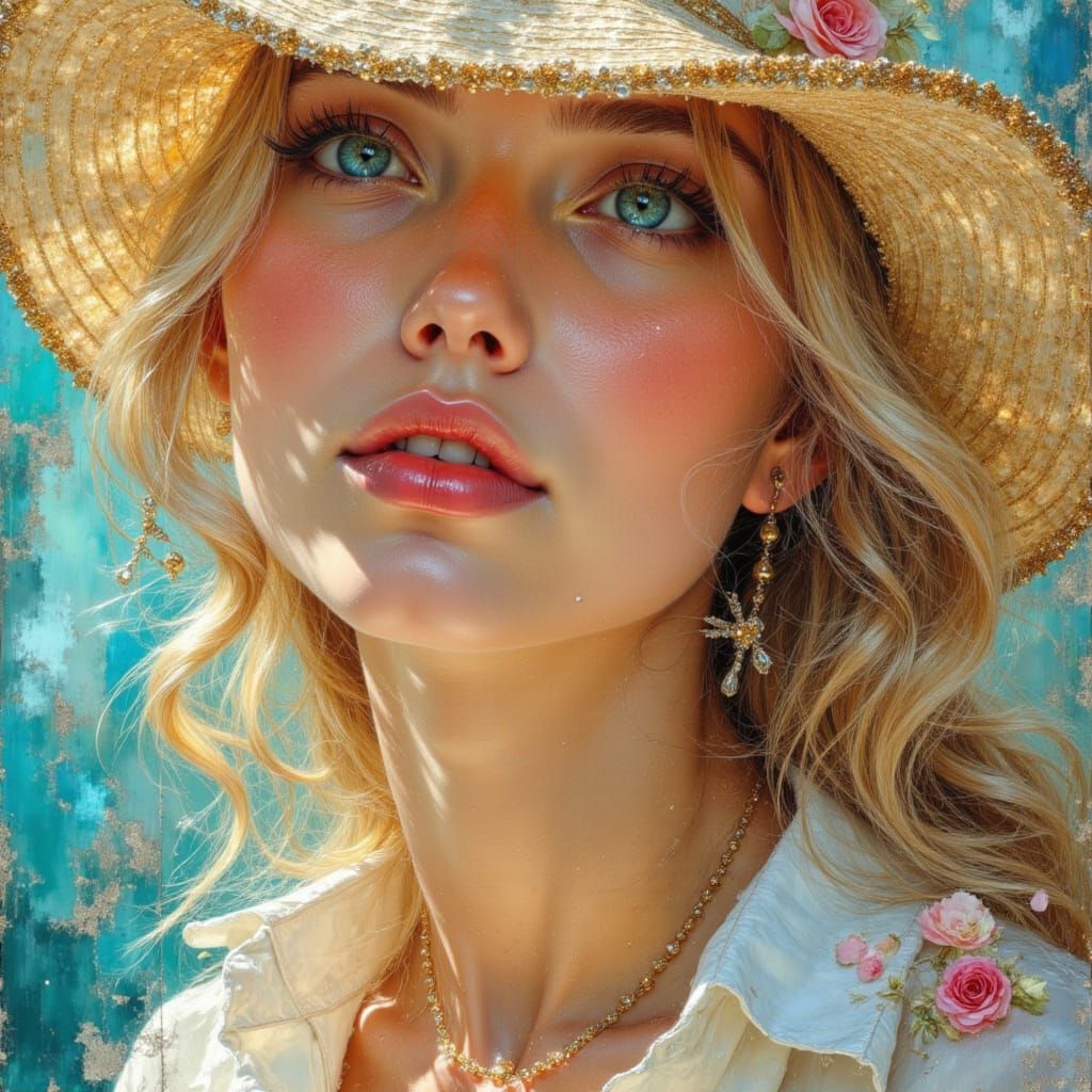 Hyperdetailed Oil Painting of a Blonde Ballerina Dancer