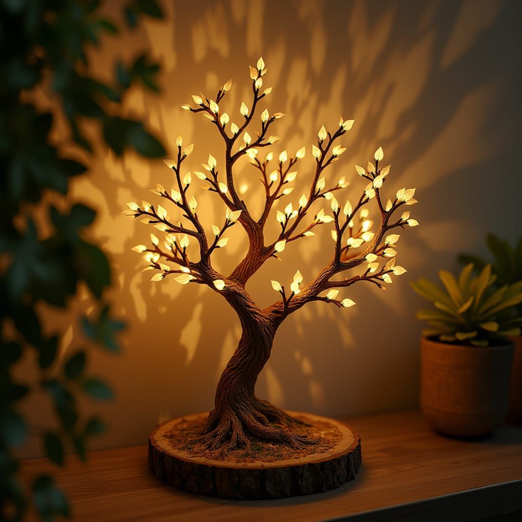 Whimsical Tree Lamp Radiates Soft Light