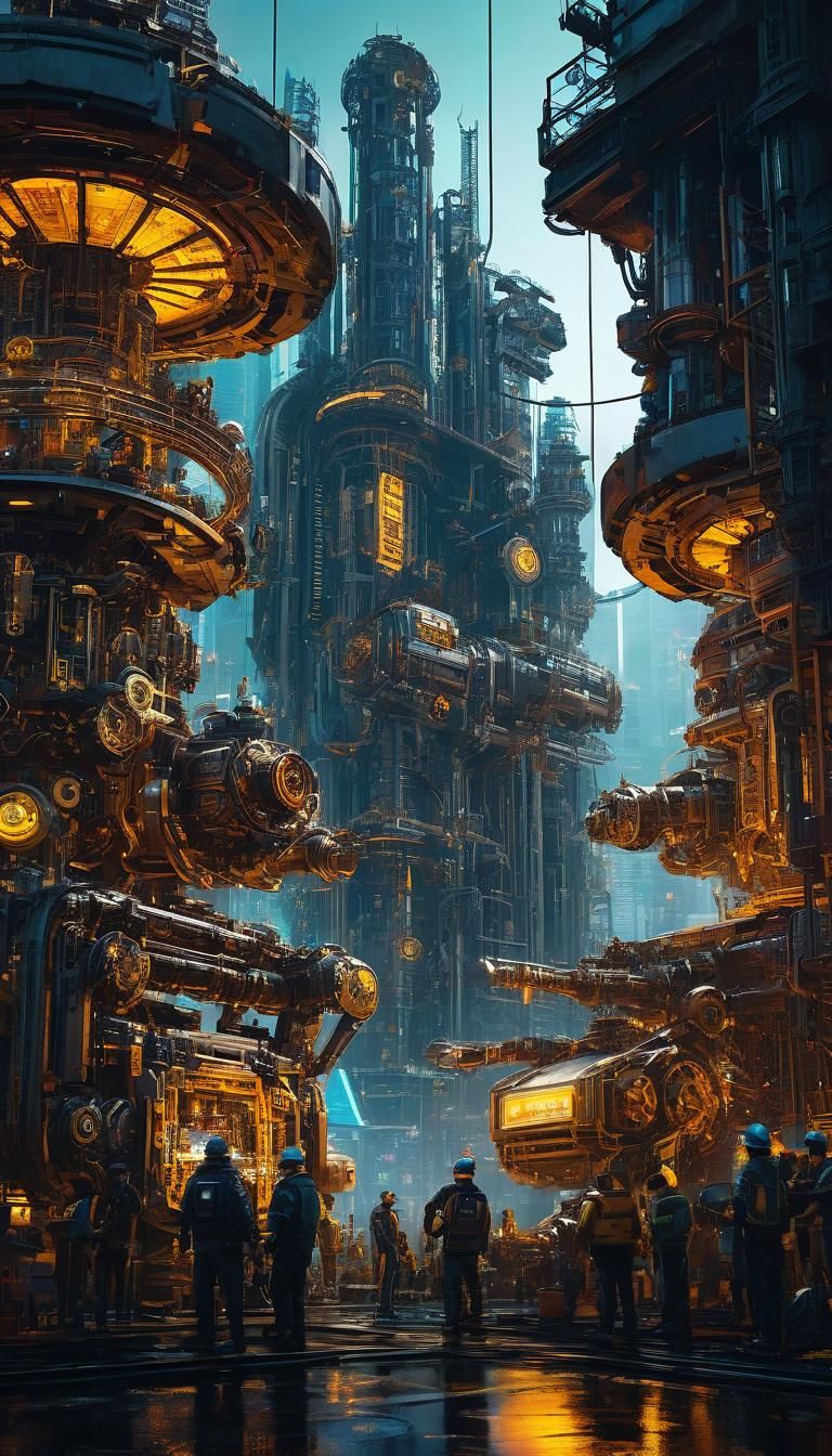 Mechanical Engineers and Robots Build Sci-Fi Metropolis