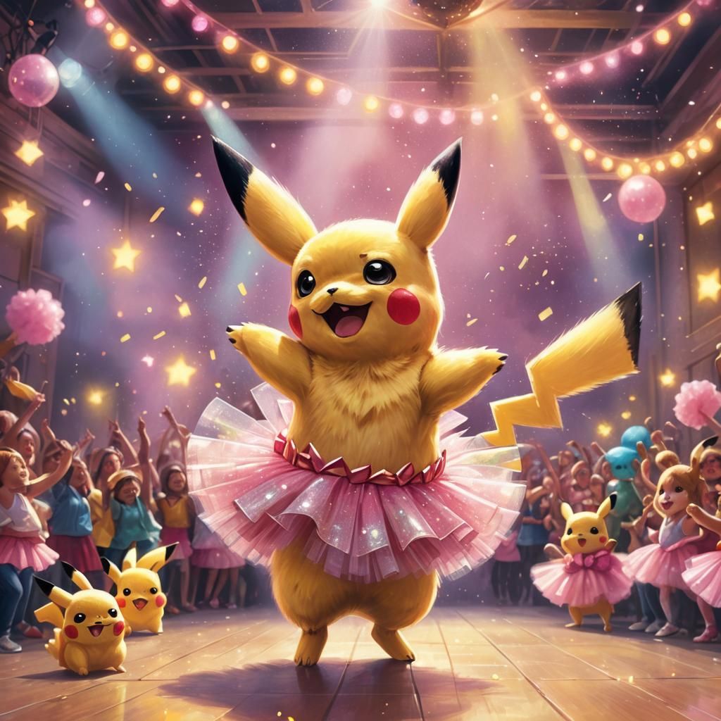 Pikachu's Dazzling Stage Debut as Watercolor Concept Art