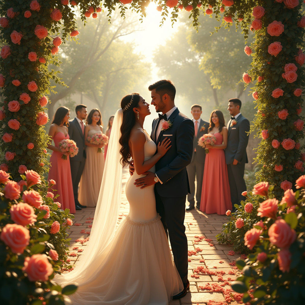 Vibrant Latin Wedding Celebration in Hyperreal Detail